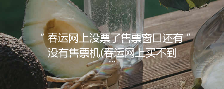 春运网上没票了售票窗口还有没有售票机(春运网上买不到票怎么办)