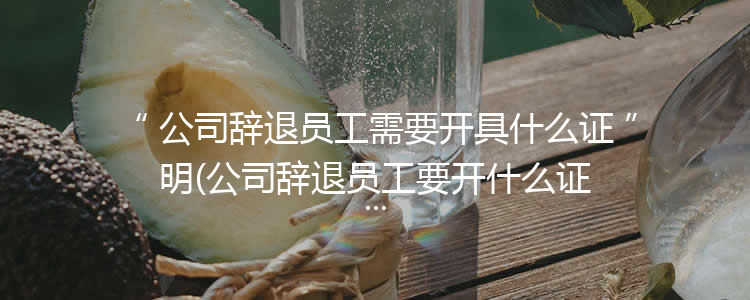 公司辞退员工需要开具什么证明(公司辞退员工要开什么证明)